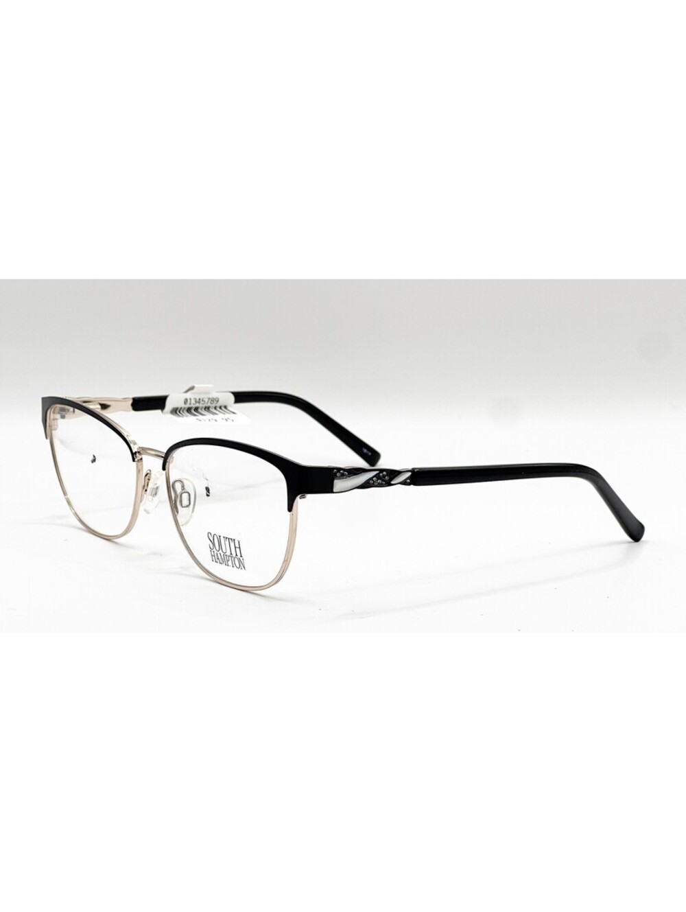 NEW SOUTH HAMPTON SH 9001 BLACK GOLD AUTHENTIC EYEGLASSES 55-15